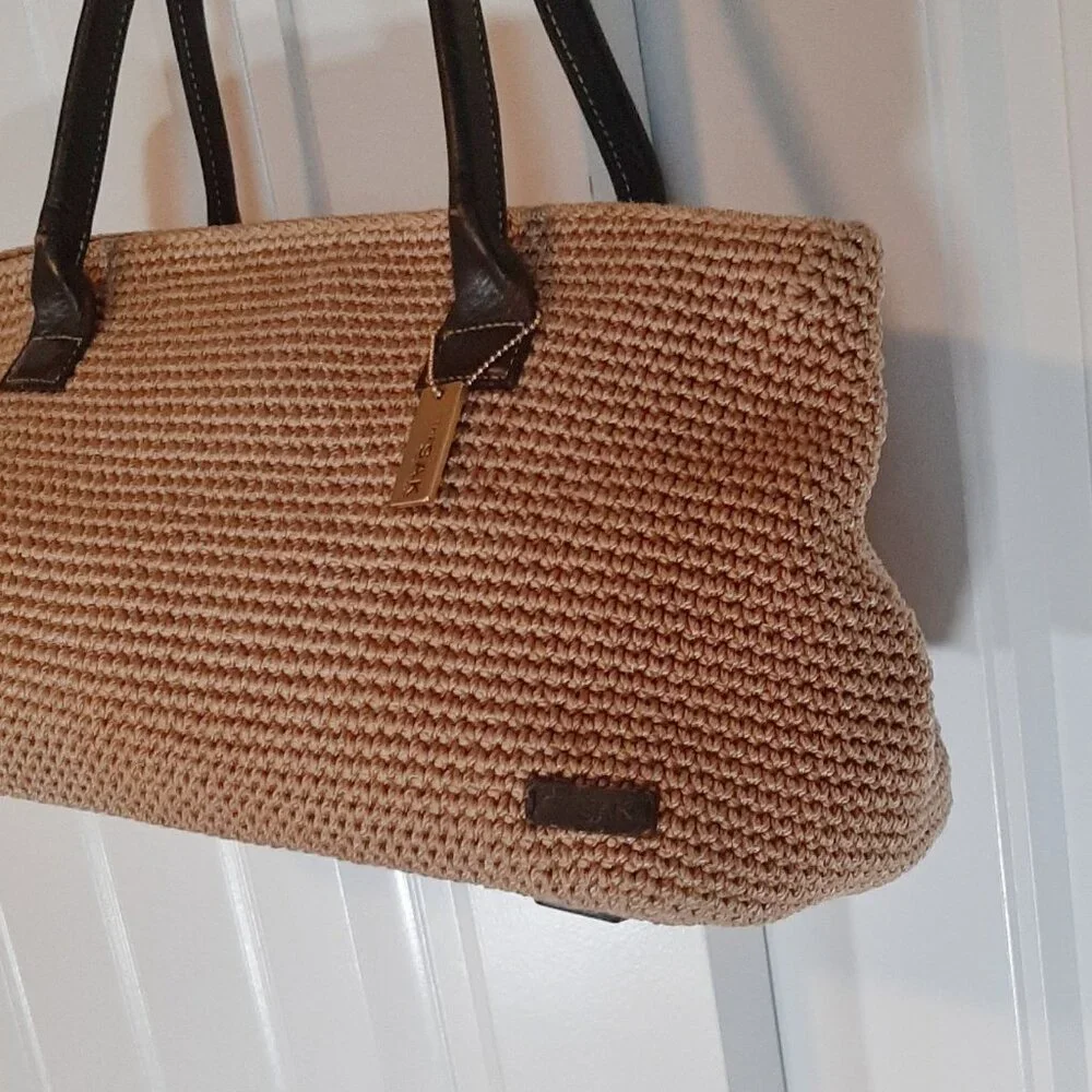 The Sak X Elliott Lucca Woven Nylon & Leather Trim Shoulder Bag